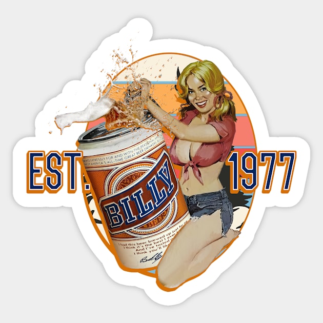 Billy Beer Sticker by Doc Multiverse Designs